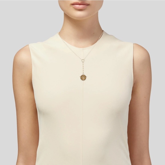 Foundrae 18K  Yellow Gold Diamond Baby Passion Medallion Pendant Necklace - Picture 4 of 7